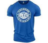 GYMTIER Unleash The Beast Men's Gym T-Shirt Bodybuilding Training Workout Lifting Top Clothing, Royal Blue, 4XL