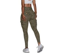 GYMTITAN Scrunch Butt Cargo Leggings with Pockets Workout Leggings for Women Yoga Gym Pants, Camo, Large