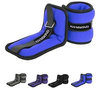 GYMWIND Neoprene Ankle Weights Set, Wrist Weight Adjustable Straps-0.75kg-3kg Pair Legs Weight For Running-Jogging-Walking- Aerobics-Exercise-Gymnastics-Fitness (0.75kg set = (0.75*2 = 1.5k)g, Blue)