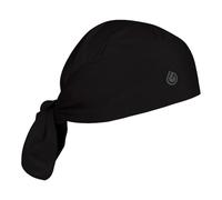 Gymwrap Full Triangle 2.0, Tri-Layer EvapoCOOL Ventilation Technology, Adjustable Tie Full Coverage Bandana, Black, Open Tie Custom Fit