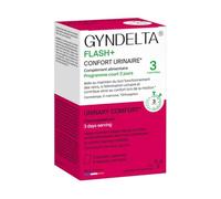 Gyndelta Flash+ Feminine Comfort Urinary 6 Sachets | 3 Day Cure | D-Mannose, Cranberry 72mg PACs & Orthosiphon | Diluting Powder Red Fruit Flavour | from the First Signs | Made in France