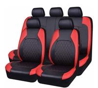 GYORI Car Leather Seat Cover Sets, For P-eugeot 308 SW P5 T9 2014-2025 Auto Waterproof Nonslip All Weather Breathable Protectors Interior Accessories,D/Black+Red