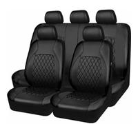 GYORI Car Leather Seat Cover Sets, For P-eugeot 308 SW P5 T9 2014-2025 Auto Waterproof Nonslip All Weather Breathable Protectors Interior Accessories,C/Black