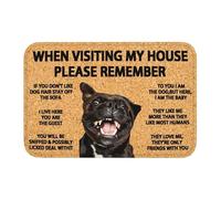 GYORI Interior Entrance Doormat Please Remember Staffordshire Bull Terrier Door Mat Kitchen Bath Garage Living Room Mat Home Decor Housewarming Gift