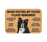 GYORI Interior Entrance Doormat Remember Border Collie Dogs House Rules Door Mat Kitchen Bath Garage Living Room Entrance Mat Home Decor Housewarming Gift