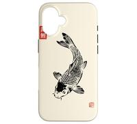 Gyotaku Fish Print Koi Carp Japanese Nishikigoi Sumi-e Art Case for iPhone 16