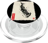 Gyotaku Fish Print Sperm Whale vs Giant Squid Deep Sea Kaiju PopSockets PopGrip for MagSafe