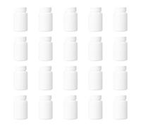 GYOTUU 20pcs White Pill Bottles, Plastic Empty Bottles, Tablet Bottle, Powder Sample Storage, Capsule Small Bottle, Solid Medicine Bottle, Tablet Dispenser Bottle, Pill Dispenser Organizer