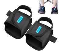 GYOTUU 2pcs Wheelchair Shoe Holder Elderly Wheelchair Shoe Holder Strapss Safety Foot Straps for Fixed Adjustable, for Wheelchair Seat Constraint Senior Rests (Black)