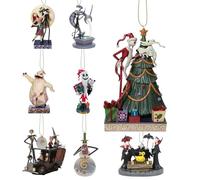 Gyoungt 8PCS Stocking Cap Funny Santa Christmas Ghost Hanging Ornaments, Acrylic, Christmas