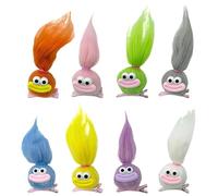 GyovinnJuwanua Fluffy Ball Hair Clip - 8Piece Crazy Hair Day Accessories Hair Clips Barrettes with Sausage Mouth, Set of Cute Baby Bobby Pins In 8 Colors, Cartoon Funny Soft Ball Hair Clips for Girls