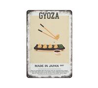 Gyoza Japanese Food Dumpling Novelty Retro Metal Tin Sign, Funny Wall Decor Garage Bar Courtyard Living room 8x12 Inch