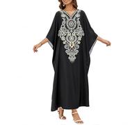 Gypsie Blu Kaftan Dresses for Women Polyester Plus Size Moo Moss Swimsuit Kaftan Beach Dress Resort Lounge Outfit