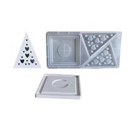 Gypsum Candlestick Silicone Mold Base Pyramid Shaped Holder Mold Ornament Home Decorations Easy Release