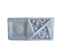 Gypsum Candlestick Silicone Mold Base Pyramid Shaped Holder Mold Ornament Home Decorations Easy Release