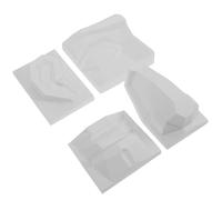 Gypsum Facial Features Models Set of Four for Drawing Anatomy Practice | White Plaster Sculptures Including Eye, Ear, Nose and Mouth Forms, Suitable for Students, Artists and Desktop Study