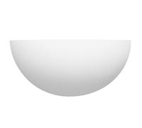 gypsum half oval plaster wall light in white