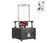 Gypsum Vacuum Casting Machine with Vibration Bubble Removal, Pressure Gauge, Variable Speed, Manual Relief Valve for Jewelry Mold Processing