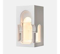 Gypsum Wall Art Bedroom LED Lamp, Temple's Sconces Plaster with Motion Sensor Wall Light Recessed Inner Corner Wall Scope Hollow Design Wall Mounted Lights for Bedside Corridor Aisle Hardw