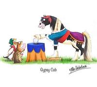 Gypsy cob horse greeting card by Alex Underdown