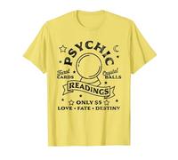 Gypsy Fortune Teller Psychic Readings Tarot Crystal Ball T-Shirt, Men, Lemon Yellow, Small