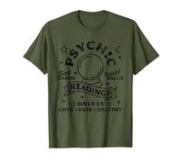 Gypsy Fortune Teller Psychic Readings Tarot Crystal Ball T-Shirt, Men, Olive Green, Medium
