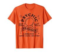 Gypsy Fortune Teller Psychic Readings Tarot Crystal Ball T-Shirt, Men, Orange, Large
