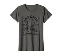 Gypsy Fortune Teller Psychic Readings Tarot Crystal Ball T-Shirt, Women, Asphalt Grey, Medium