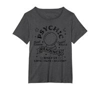 Gypsy Fortune Teller Psychic Readings Tarot Crystal Ball T-Shirt, Women's Plus, Dark Heather Grey, 5X
