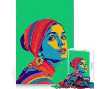 Gypsy Girl with Pearls Art Jigsaw Puzzle 1000 Piece for Teenagers Cognitive Boost Smooth Connection Fun Play Art Piece (50x75cm)