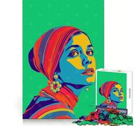 Gypsy Girl with Pearls Art Puzzles for Adults 1000 Puzzles Brain Teaser Sharp Detail Family Pastime Art Piece (38x26cm)