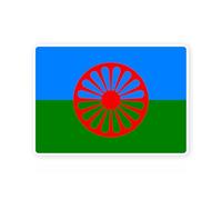 Gypsy Gypsy Romania Flag Travel Sticker (Small Size: 10cm x 7cm)