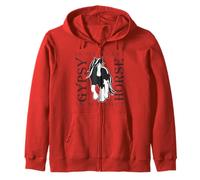 Gypsy Horse In My Heart In My Soul Equestrian Gypsy Vanner Zip Hoodie