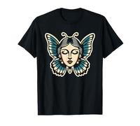 Gypsy Lady With Butterfly Wings Traditional Tattoo Woman T-Shirt