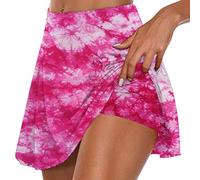 Gypsy Skirts for Women UK Summer Skirts Fake Two Piece Skort Skirts Running Yoga Tennis Skirts Floral Print Skirts Casual Elegant Stretchy Skorts Lightweight Comfy Skirts