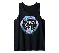 Gypsy Soul Cute Bohemian Chic Hippie Flower Feather Gift Tank Top