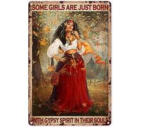 Gypsy Spirit Girl 1000 Piece Jigsaw Puzzle for Adults and Families - Some Girls are Just Born with Gypsy Spirit Wooden Jigsaw Puzzle - Family Fun & Leisure Beginner Jigsaw Puzzle Toys