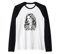 Gypsy Tattoo Cool Lady Classic American Tattoos Vintage Raglan Baseball Tee
