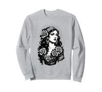 Gypsy Tattoo Cool Lady Classic American Tattoos Vintage Sweatshirt