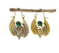 Gypsy Tribal Women's Gold/Silver Color Earring Gypsy Tribal Large Scarab Earrings Adsornment Stylish Moth Earrings