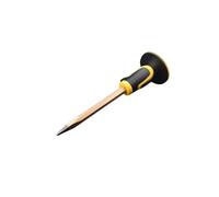 GYQIZSS Stonemason Chisel Hand Guard Chisel Tungsten Alloy Steel Stone Breaking Tool Flat Head Pointed Chisel Hand Tools Carving Knife
