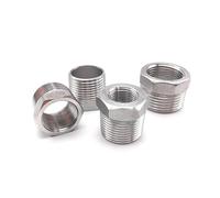 GYQYJPFZM 1pc DN32(M)-DN25(F) Heart Reducer Bushing BSP Male/Female Thread SS304 Stainless Steel Pipe Fittings