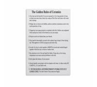 GYQYJPFZM Ceramics & Pottery Knowledge Poster, Essential Rules & Tips Guide, Educational Canvas Wall-Art for Studio, Classroom, or Home Decor(Unframed,12x18inch(30x45cm))