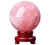 GYQYJPFZM Natural crystal rough Crystal Rough Rose Quartz Magic Crystal Stone Sphere Ball Beautiful Crystal, Crystal ball-11cm