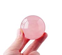 GYQYJPFZM Natural crystal rough Rose Crystal Ball Ornaments Rose Crystal Hibiscus Crystal Crystal Rough Stone Polished Home Office Crystal Ball Ornaments,40~50mm