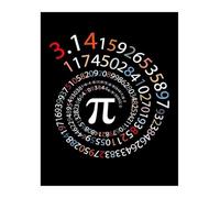 GYQYJPFZM Pi Spiral Poster Math Art with Pi Digits STEM Classroom Decor for Pi Day Middle High School Teachers(Unframed,12x18inch(30x45cm))