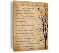 GYQYJPFZM Strength, Serenity & Wisdom Prayer Art - Vintage Scripture Style Canvas Print, Faith-Based Wall Decor for a Calm Home or Office Atmosphere(Unframed,12x18inch(30x45cm))