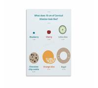 GYQYJPFZM Understanding Cervical Dilation During Labour Educational Art Print for Office Maternity Ward Home Study Decor (Framed,12x18inch(30x45cm))