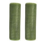 Gyrategirl 2 Rolls Deco Mesh Ribbon Rolls for Wreath Making - 26cm x 30Ft Poly Metallic Foil Mesh Ribbons DIY Crafts for Wedding Easter Halloween Thanksgiving Christmas Wreath Decorations