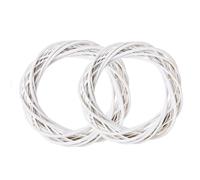 Gyrategirl 40cm Large Grapevine Wreath Rattan Wreath Decorative Plain Grape Vine Wreath DIY Garland for Wreath Making Supplies Wall Hanging Door Wreath for Front Door Spring Summer Wall Decor, 2PCS